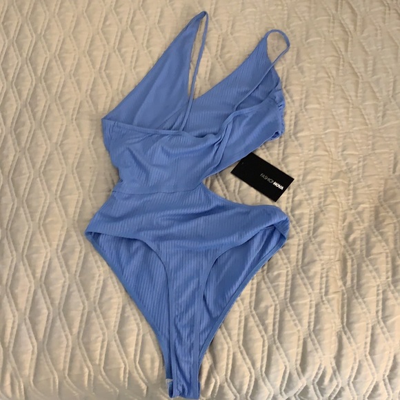 COPY - Light Blue Cut Out Bodysuit - Picture 2 of 2